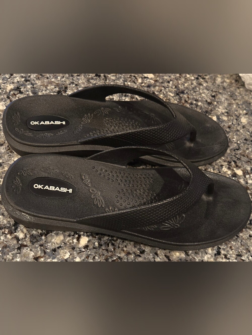 Okabashi Black Women's Comfort Sandal Flip Flops M